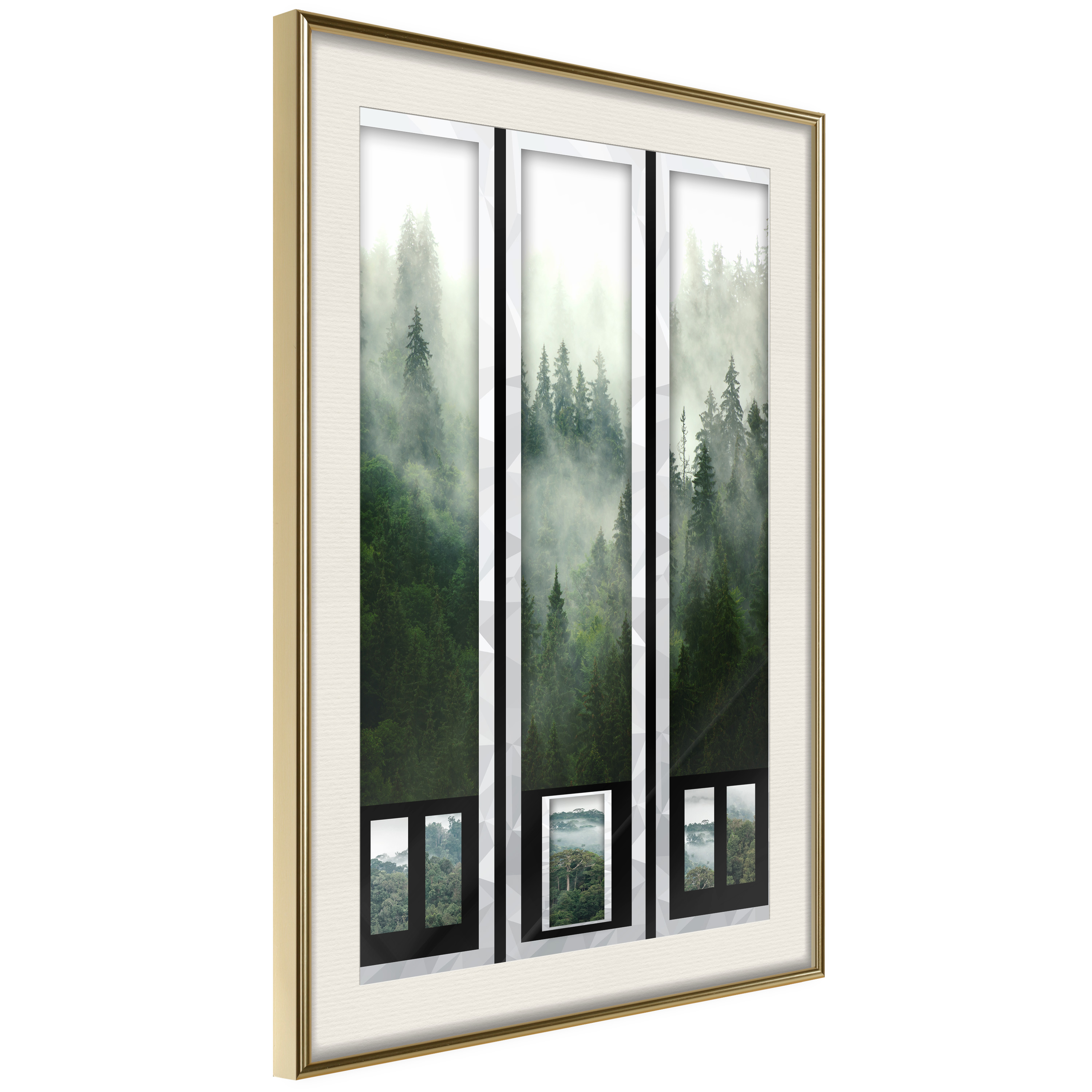 Affisch - Memories Cards [Poster] 20x30 Guld ram med passepartout, 20x30 cm
