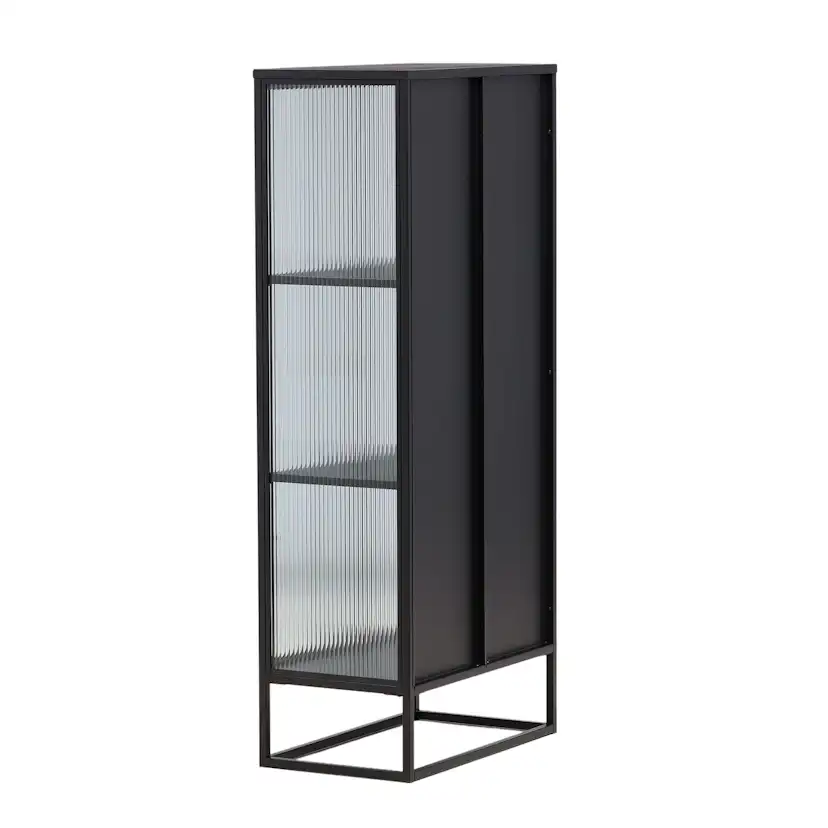 Vitrinskåp Venture Home Garis Svart Stål 160cm