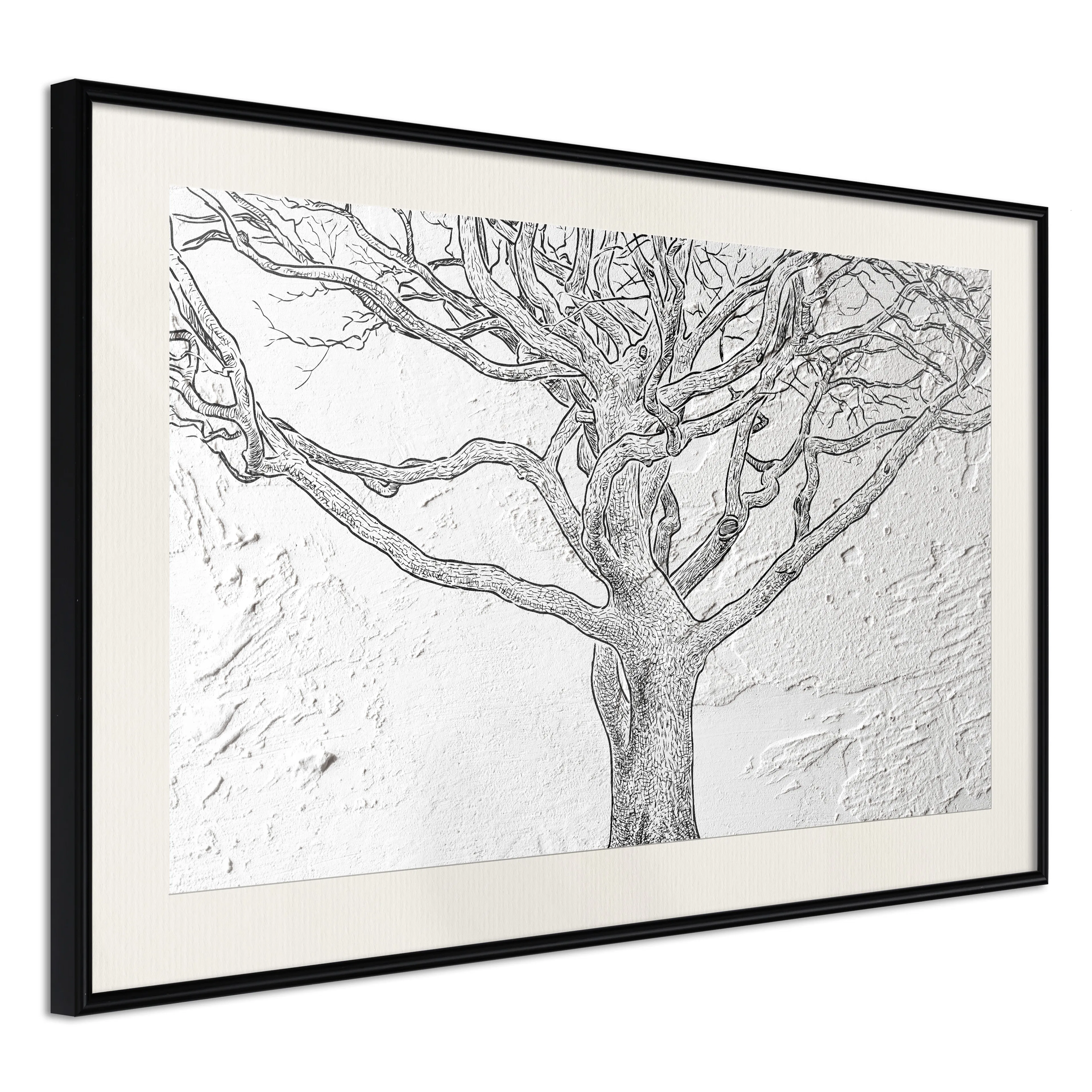 Affisch - Old Tree [Poster] 60x40 Svart ram, 60x40 cm