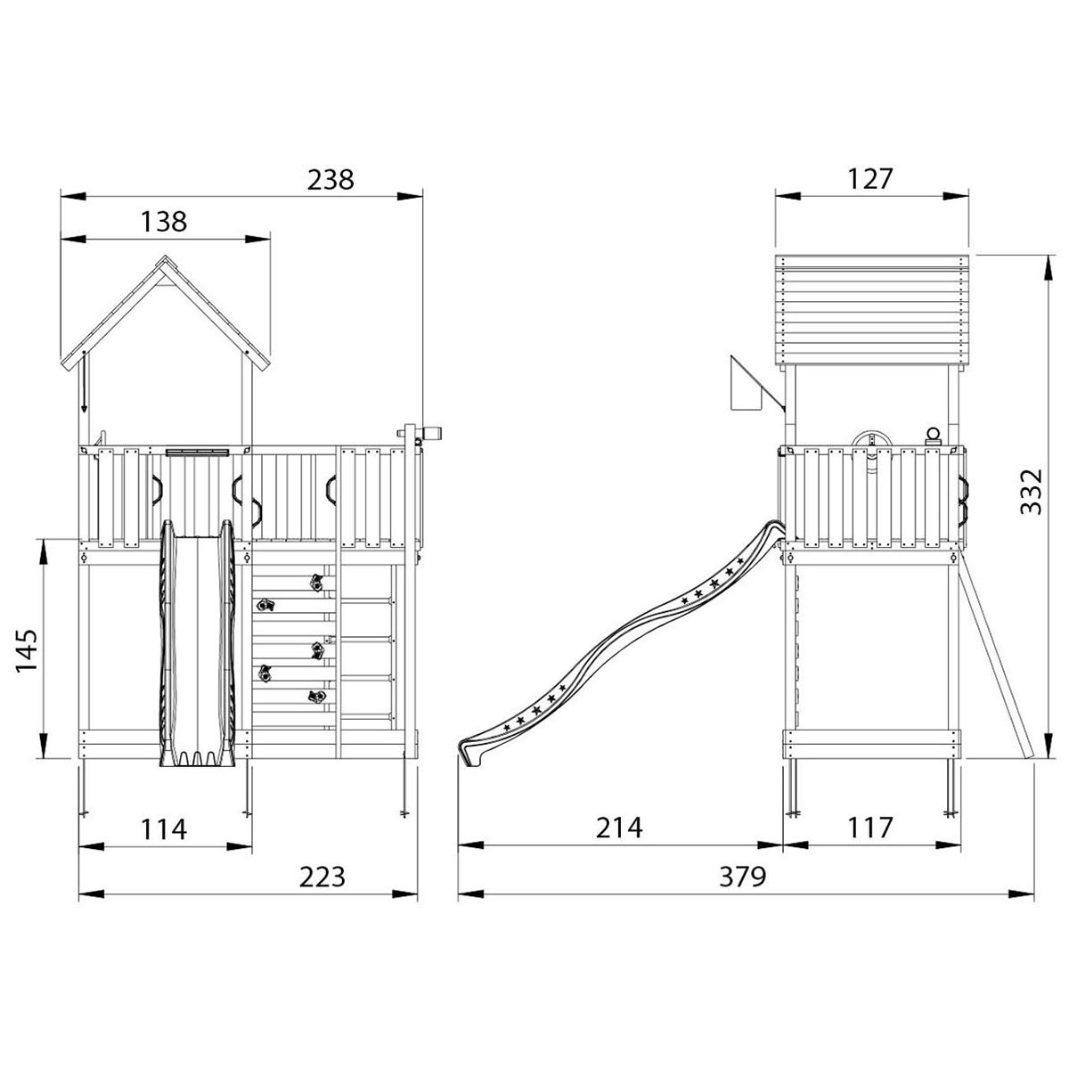 Lektorn Jungle Gym Mansion 2.1 Grön Rutschkana & Sand