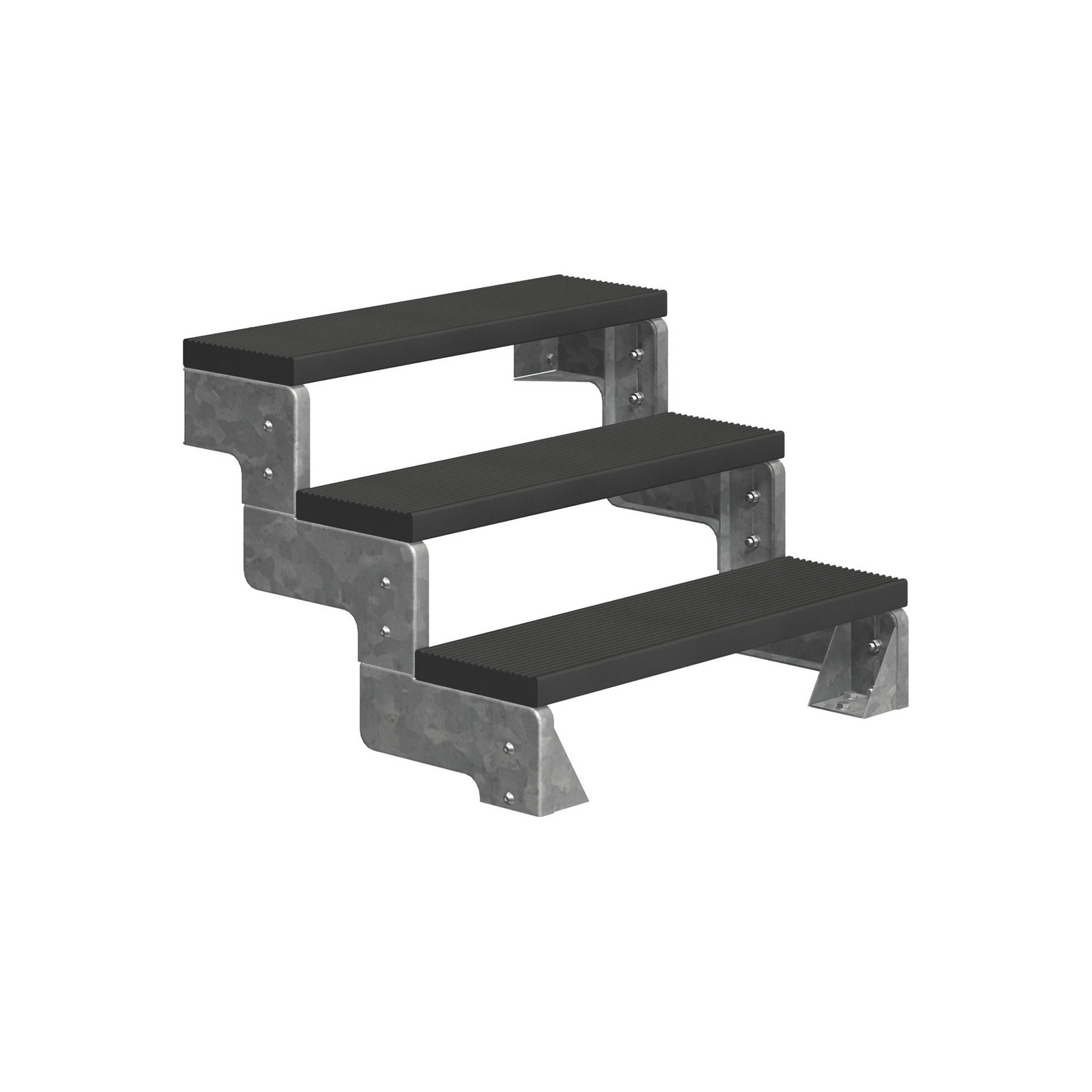 Gardentop Trimax® 100cm 3S utan räcke antracit Steg: Antracit, H: 540-660 mm