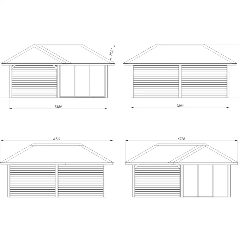 Bianca 24,9 m2 Set 212 Slide BNDIP Brun impregnerad