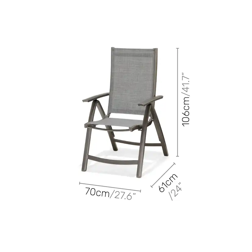 Matgrupp LifestyleGarden Solana 200 cm med 6 Positionsstolar