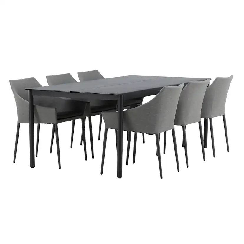 Matgrupp Utomhus Venture Home Modena 200x100 cm med 6 Spoga Trädgårdsstolar
