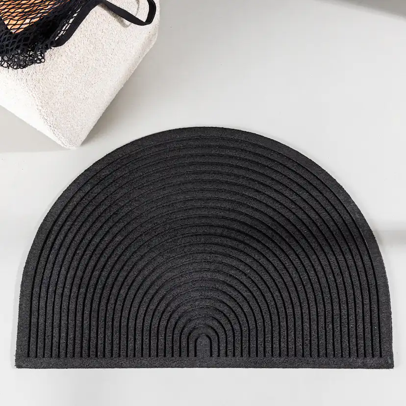 Teodor 50% Rubber 50% PP - 60*90- -Rectangular-Black Svart