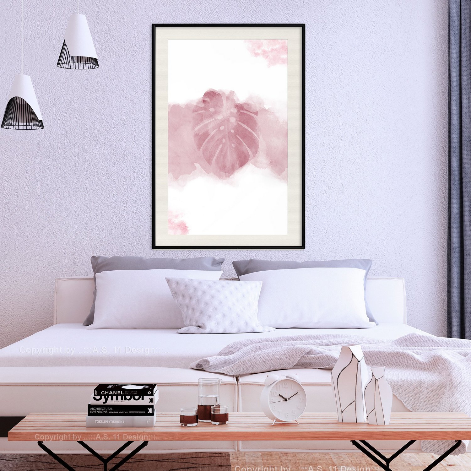 Affisch - Tropical Fog [Poster] 40x60 Svart ram med passepartout, 40x60 cm