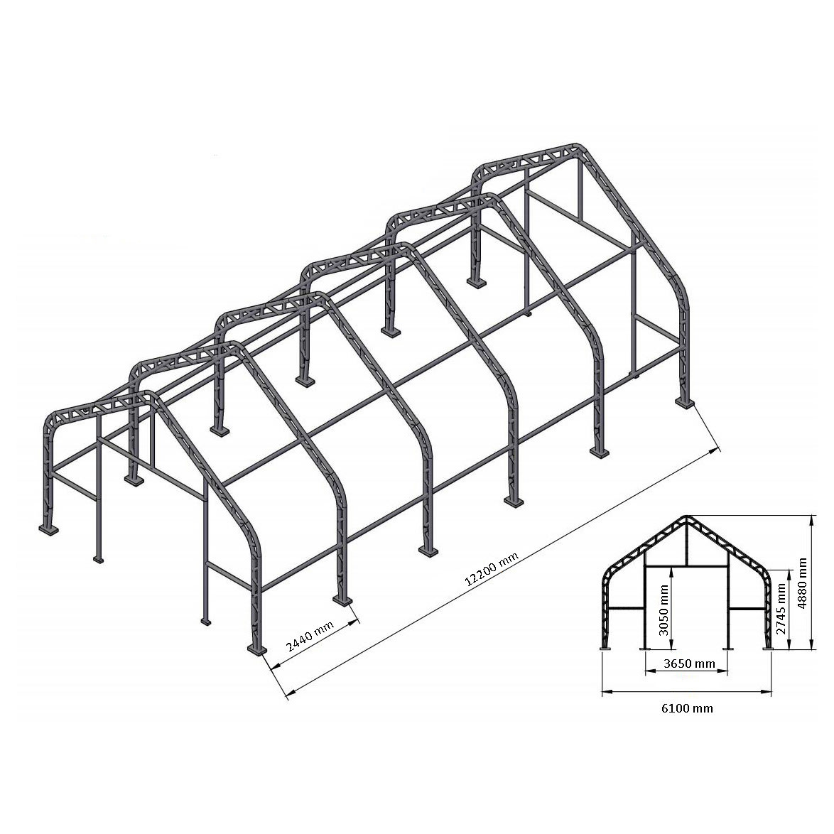 Tälthall Ranch Premium 6,1x12,2x4,88 m