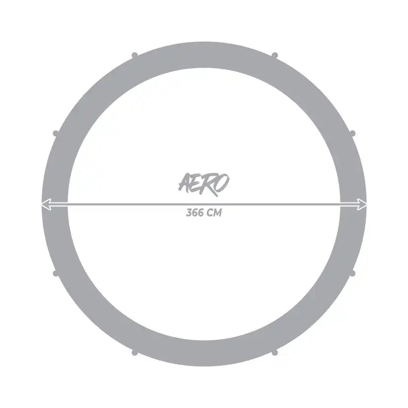 Studsmatta React Aero med Skyddsnät 3,66 m