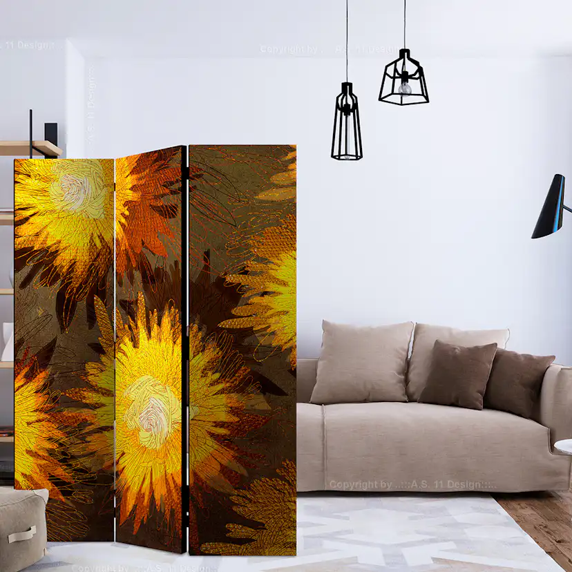 Rumsavdelare Skärmvägg Arkiio Sunflower Dance 135x172 cm