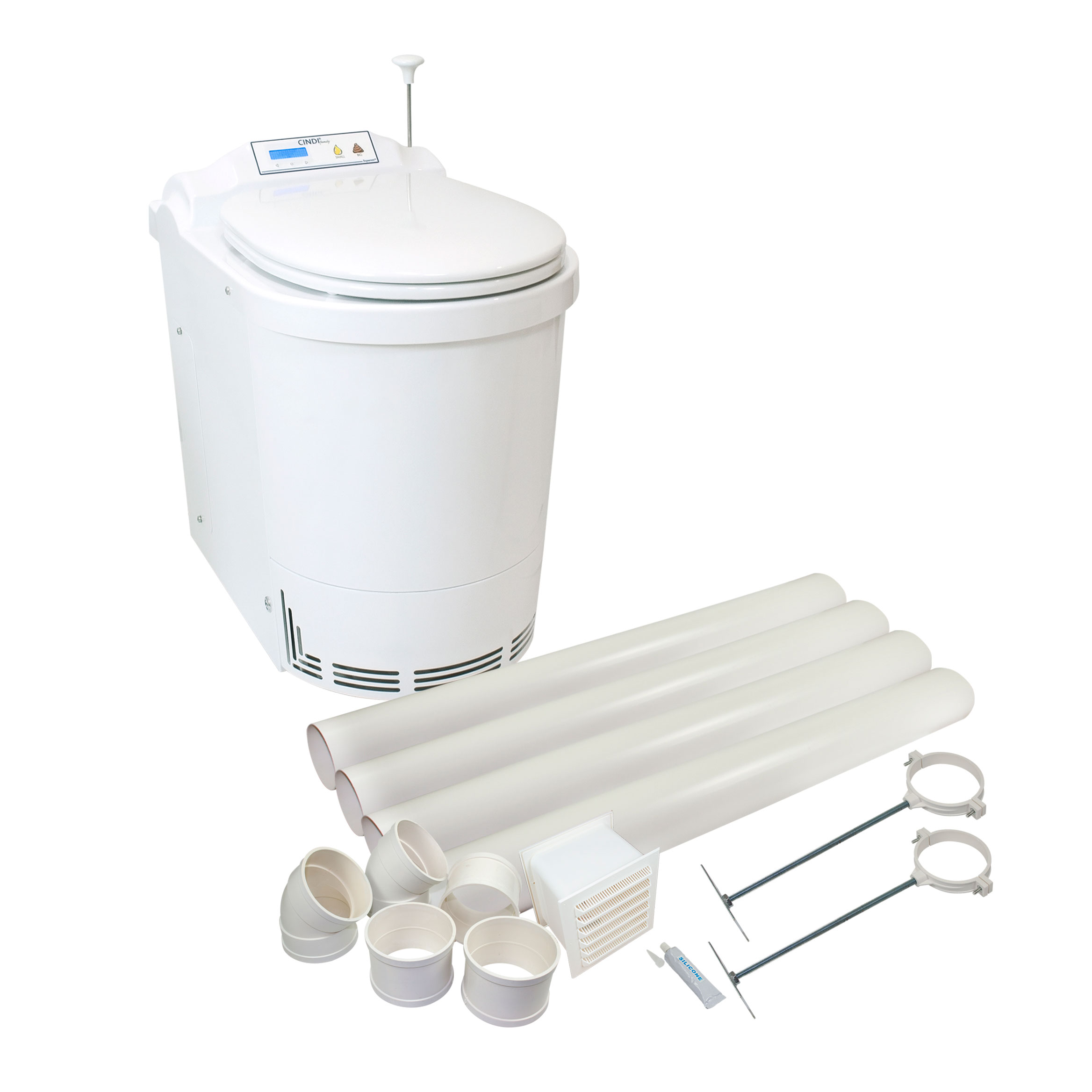 Förbränningstoalett Separett Family II med Ventilationspaket