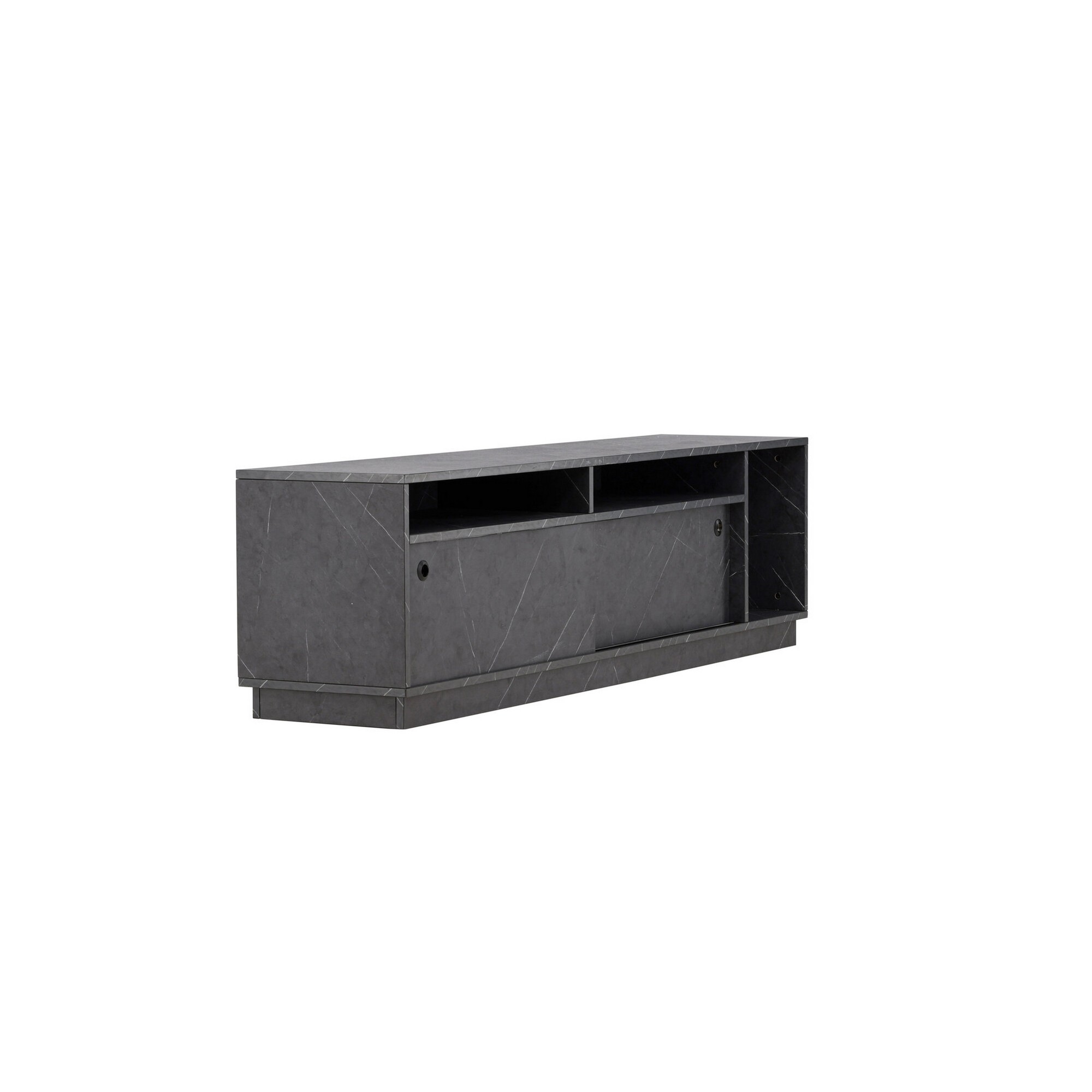 Girona TV Bench  - Black / Black Melamine Svart