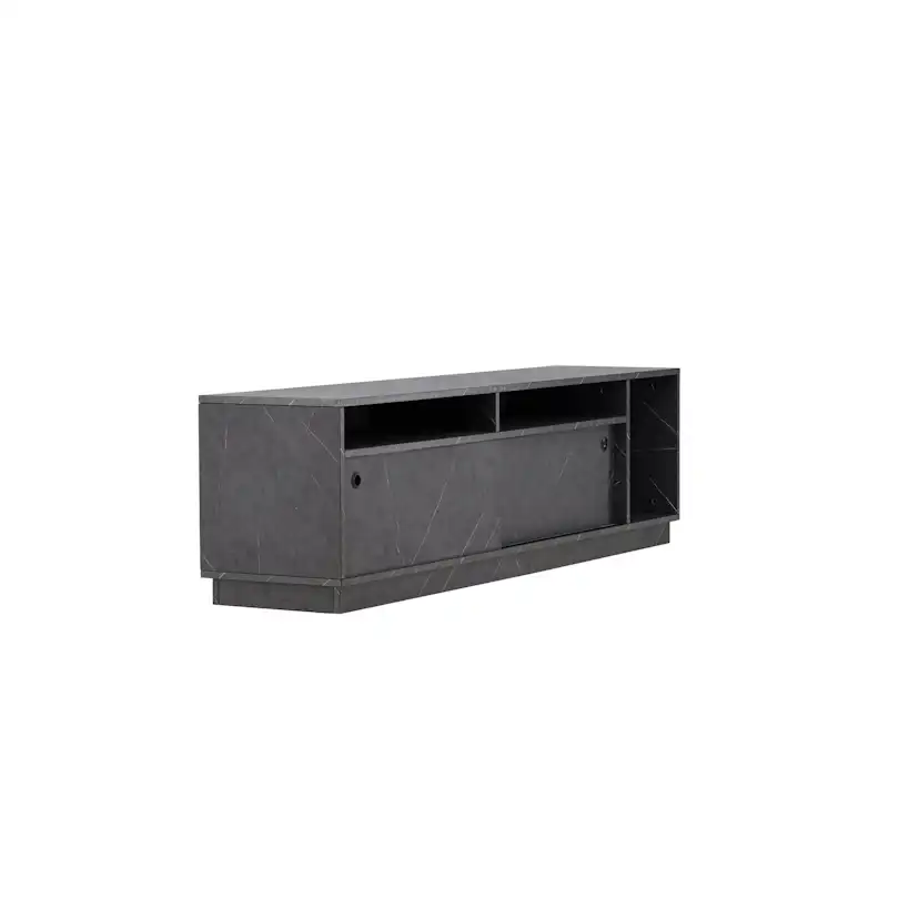 Girona TV Bench - Black / Black Melamine Svart