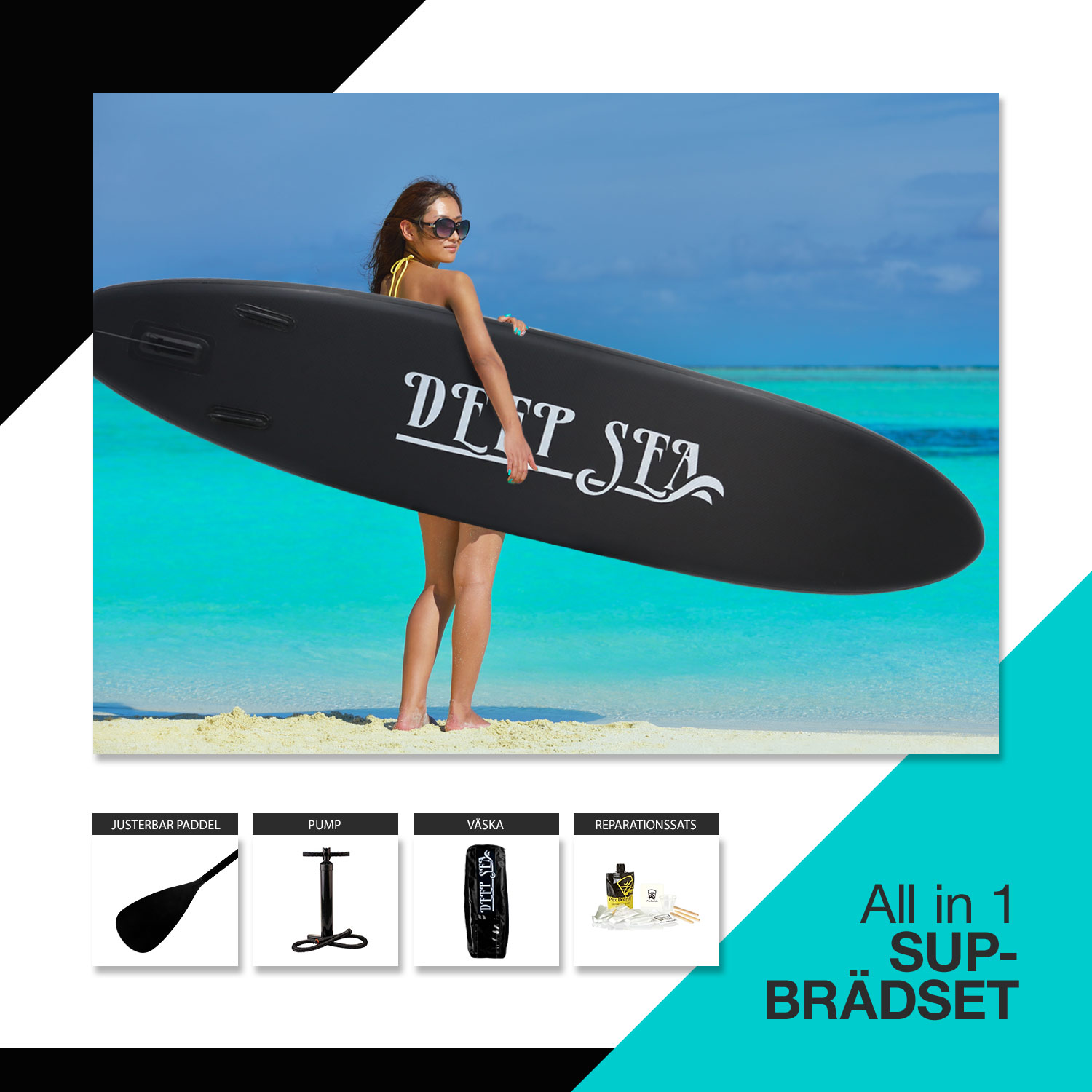 Stand-up Paddleboard Deep Sea SUP-Board Set PRO
