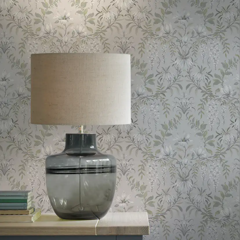 Tapet Laura Ashley Parterre Sage 113406 EasyUp, Mönstrad Flerfärgad