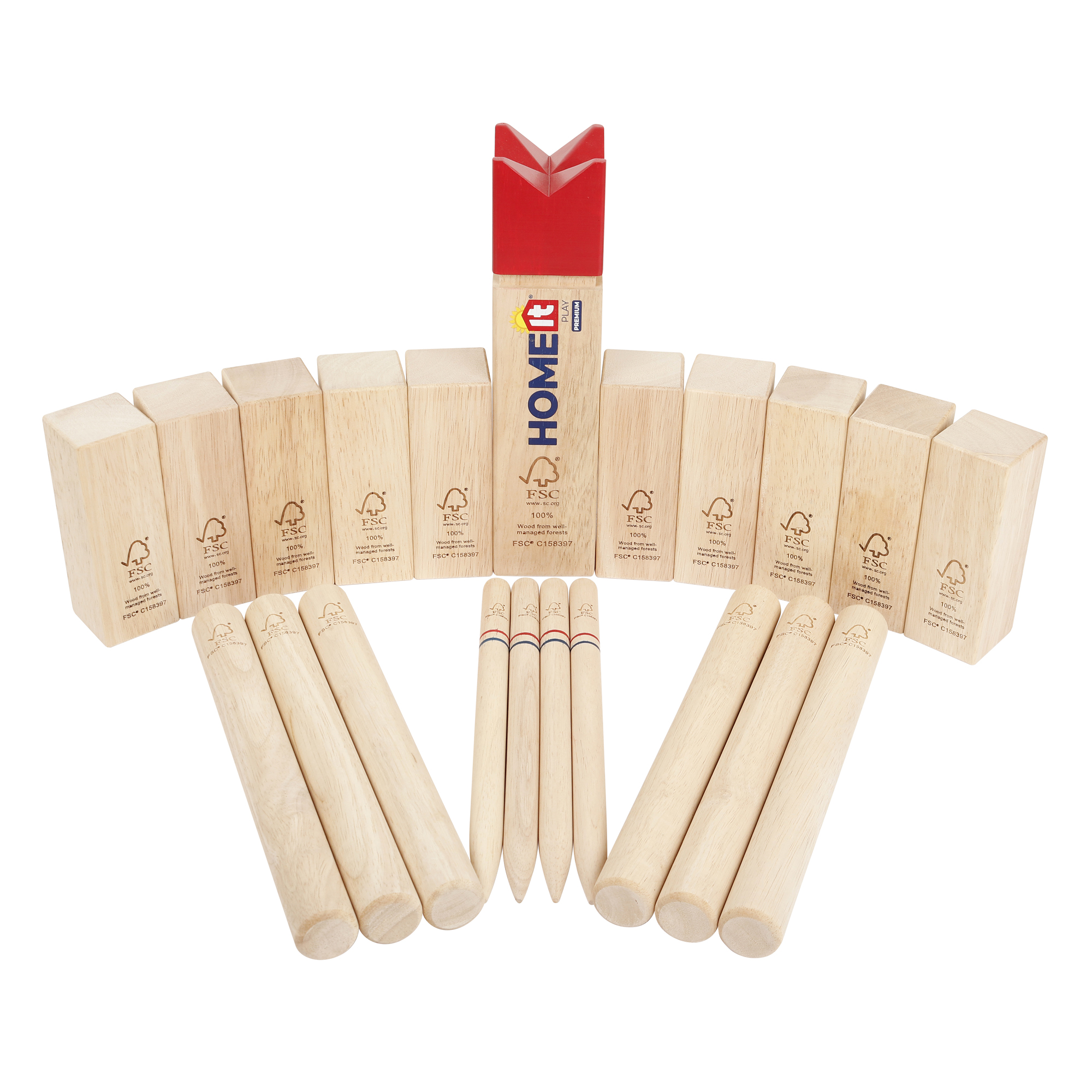 Kubb Home it Play Premium I Gummiträ