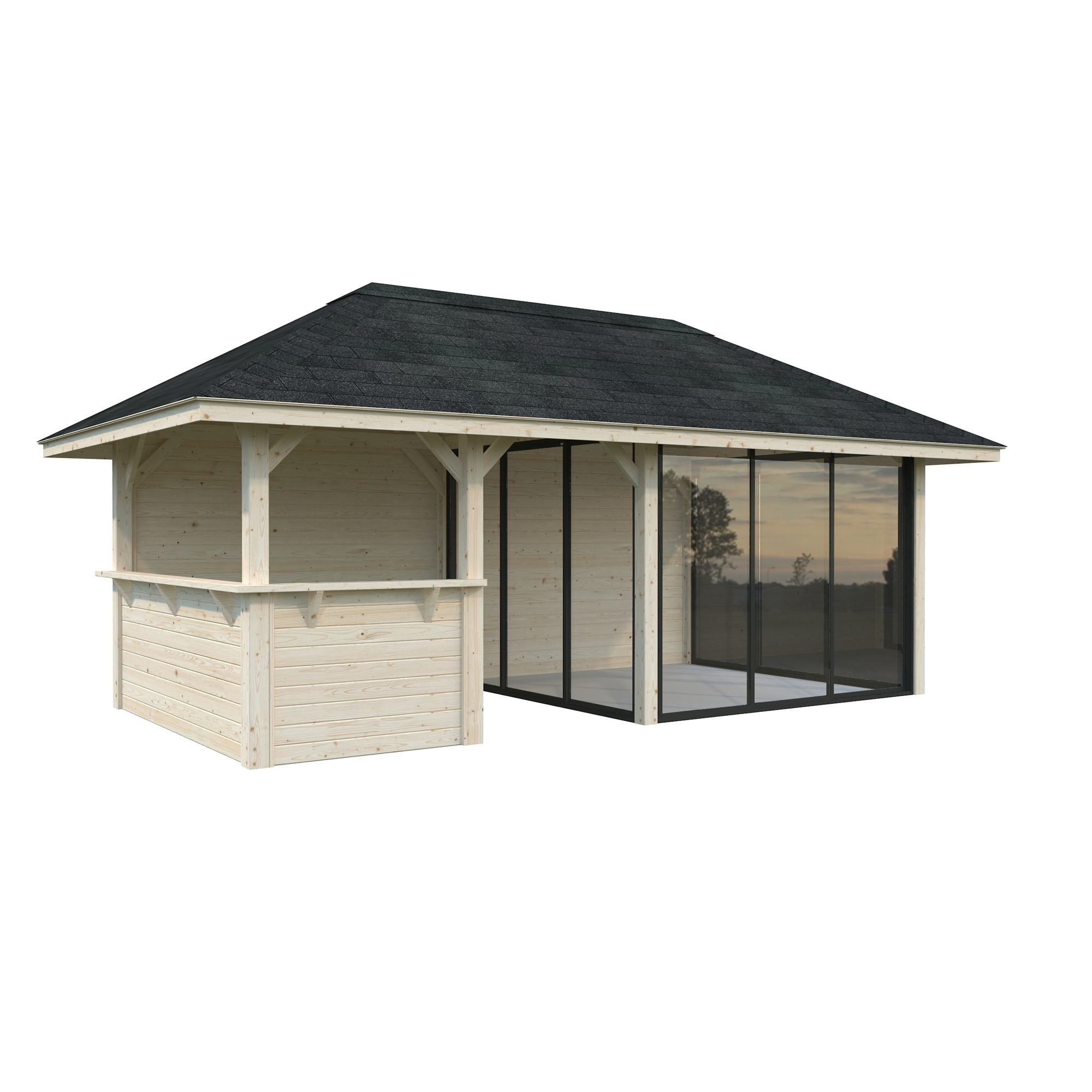 Bianca 16,6 m2 Set 508 Slide Plus WTDIP Impregnerad transparent