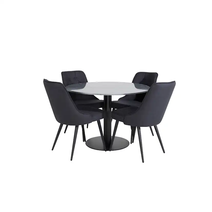 Matgrupp Venture Home Estelle med 4 Vera Stolar PolyEstelletyg