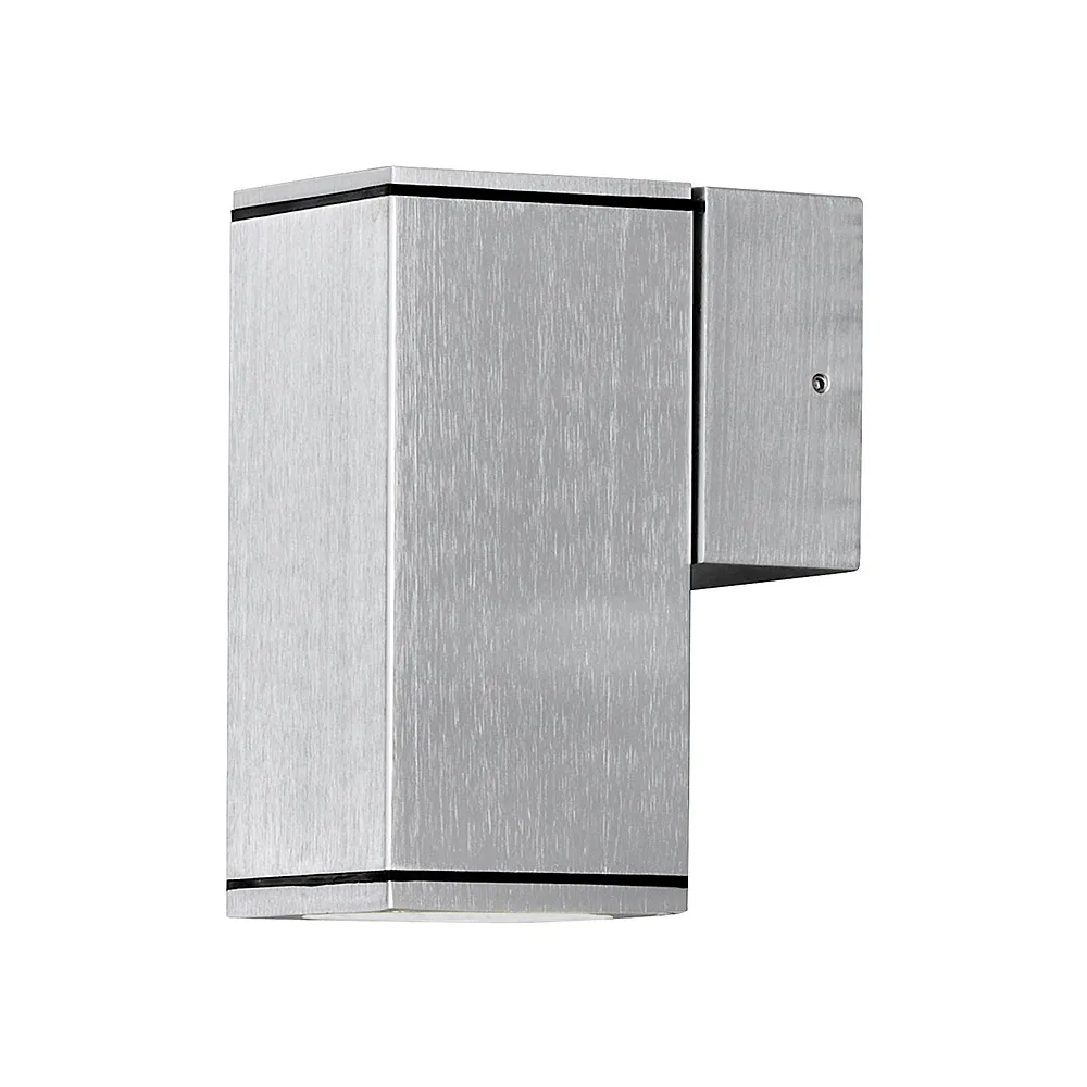 Monza vägglykta ned kvadratisk GU10 aluminium Aluminium