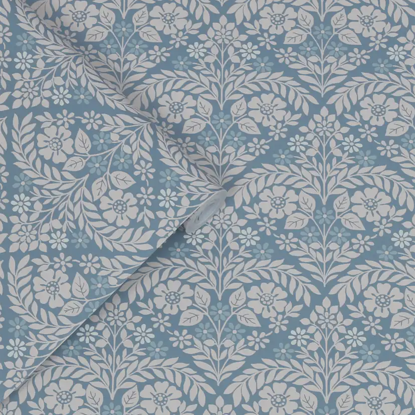 Tapet Laura Ashley Margam Newport Blå 118489