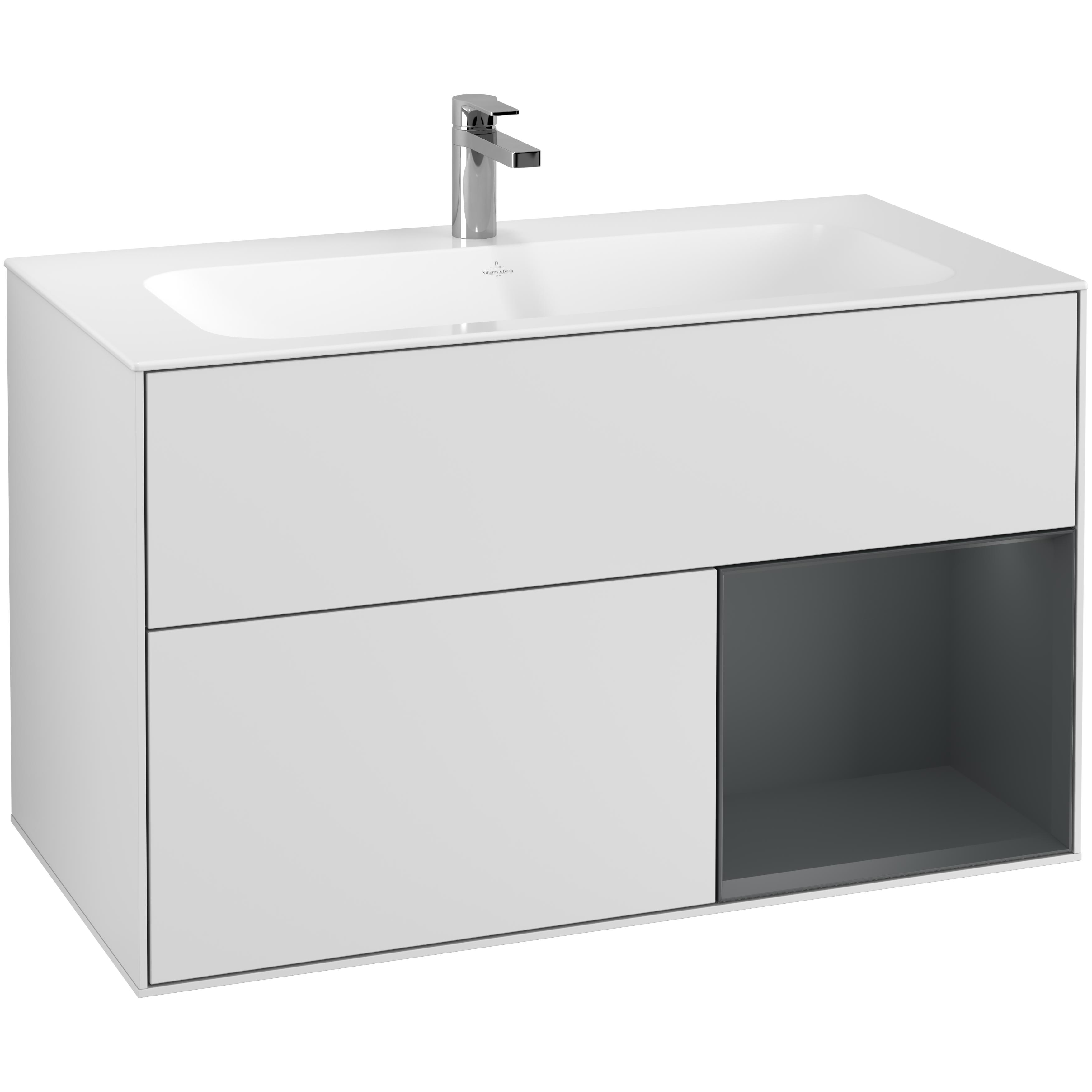 Tvättställsskåp Villeroy & Boch Finion med 2 Lådor och Hylla för Inbyggt Tvättställ