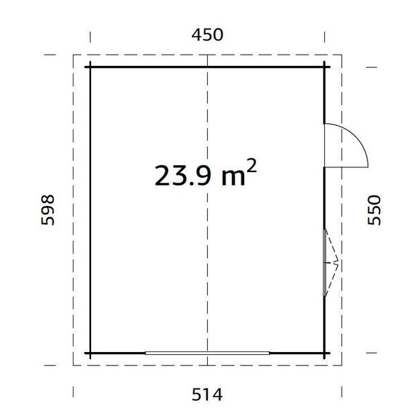 Garage Palmako Roger 23,9 m2 utan Port