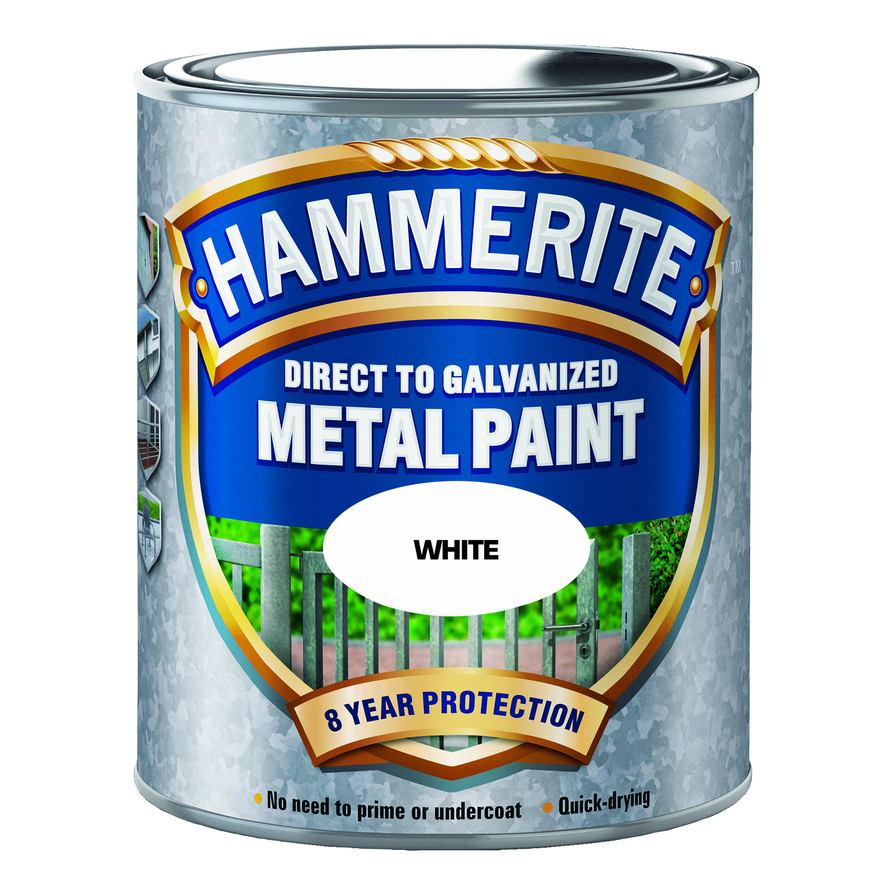 Metallfärg Hammerite Direkt På Galv Vit 750ml