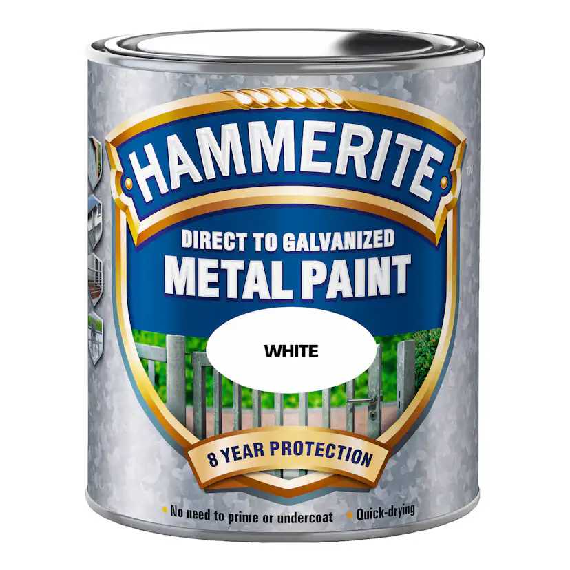 Metallfärg Hammerite Direkt På Galv Vit 750ml