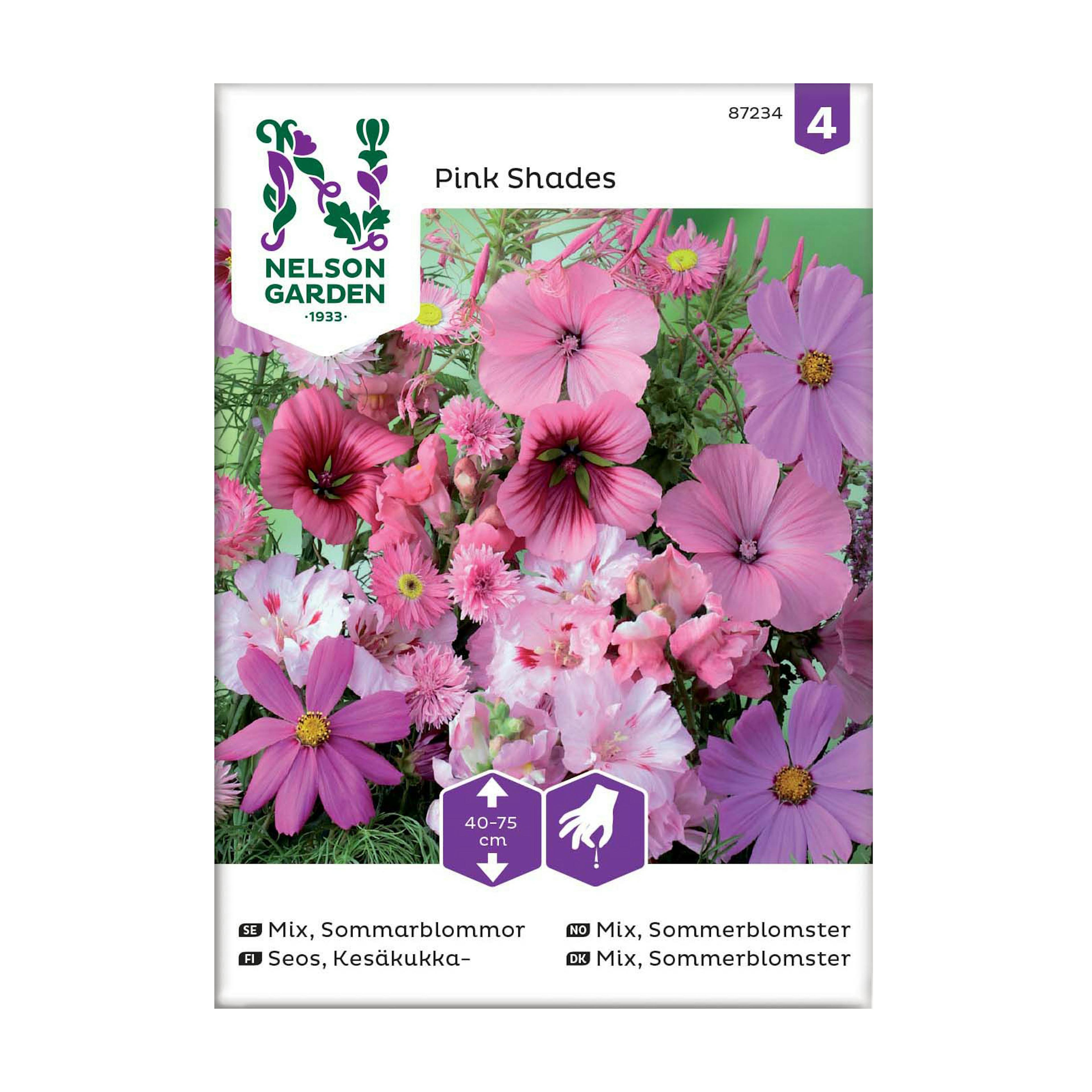 Frö Sommarblommor Nelson Garden Rosa Mix