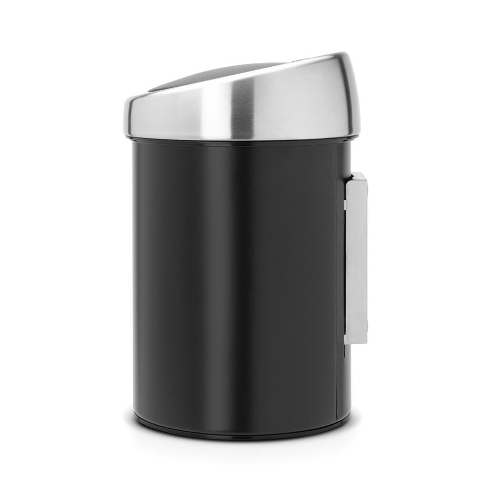 Touch Bin® 3Ltr / Brilliant Steel lock Matt Svart Färg: Matt Svart