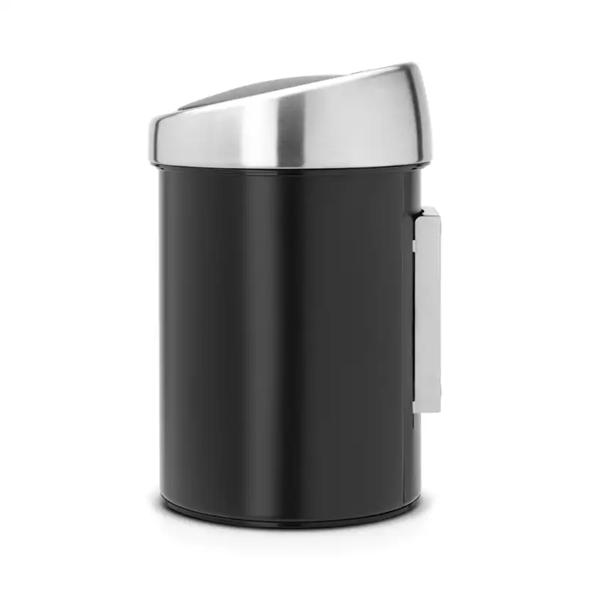 Touch Bin® 3Ltr / Brilliant Steel lock Matt Svart Färg: Matt Svart
