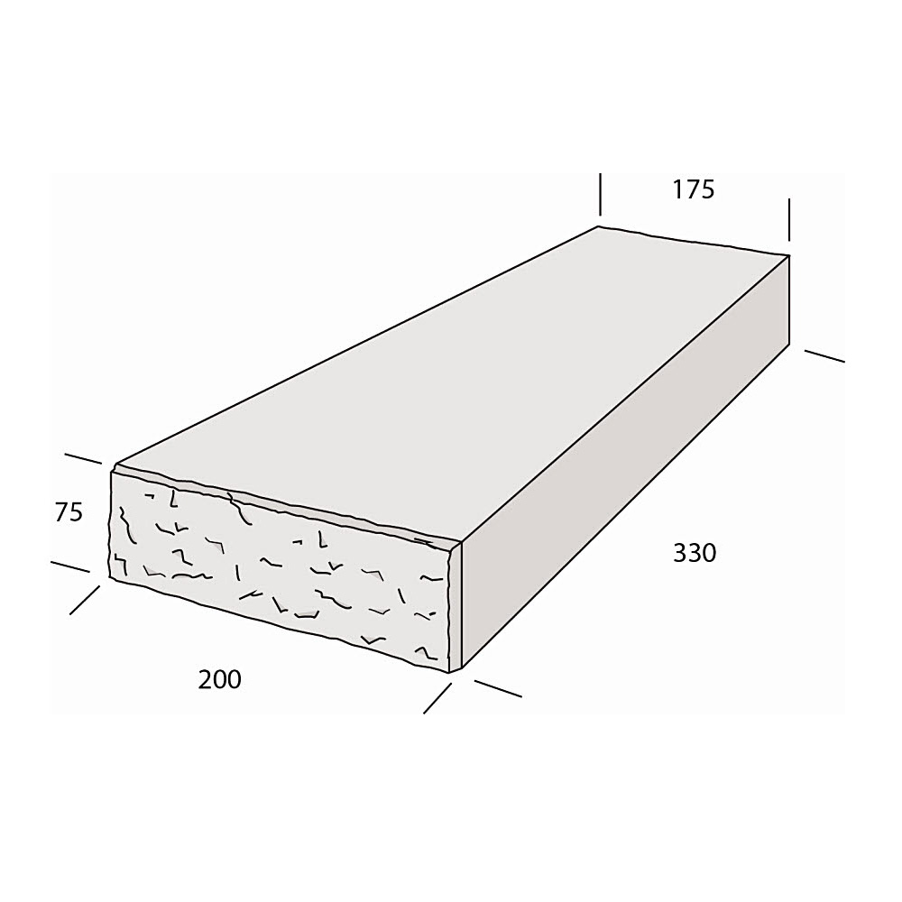 Krönplatta S:t Eriks Multi Naturgrå