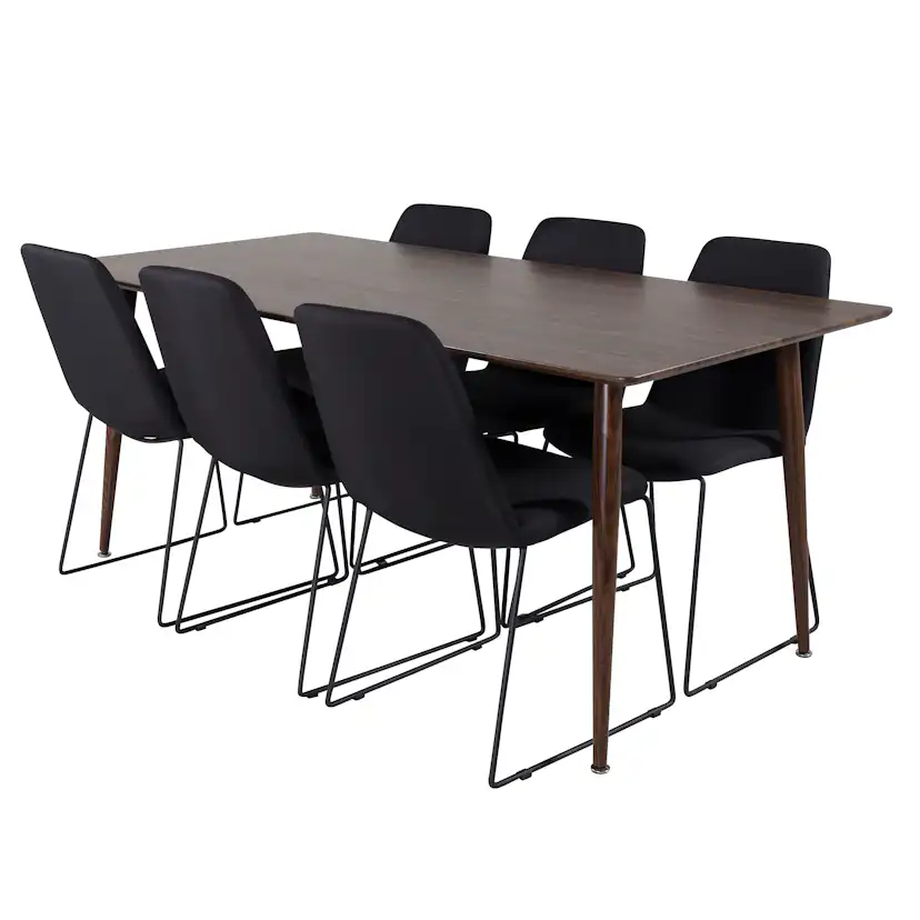 Matgrupp Venture Home Pobbie med 6 Muscot Stolar Polyestertyg