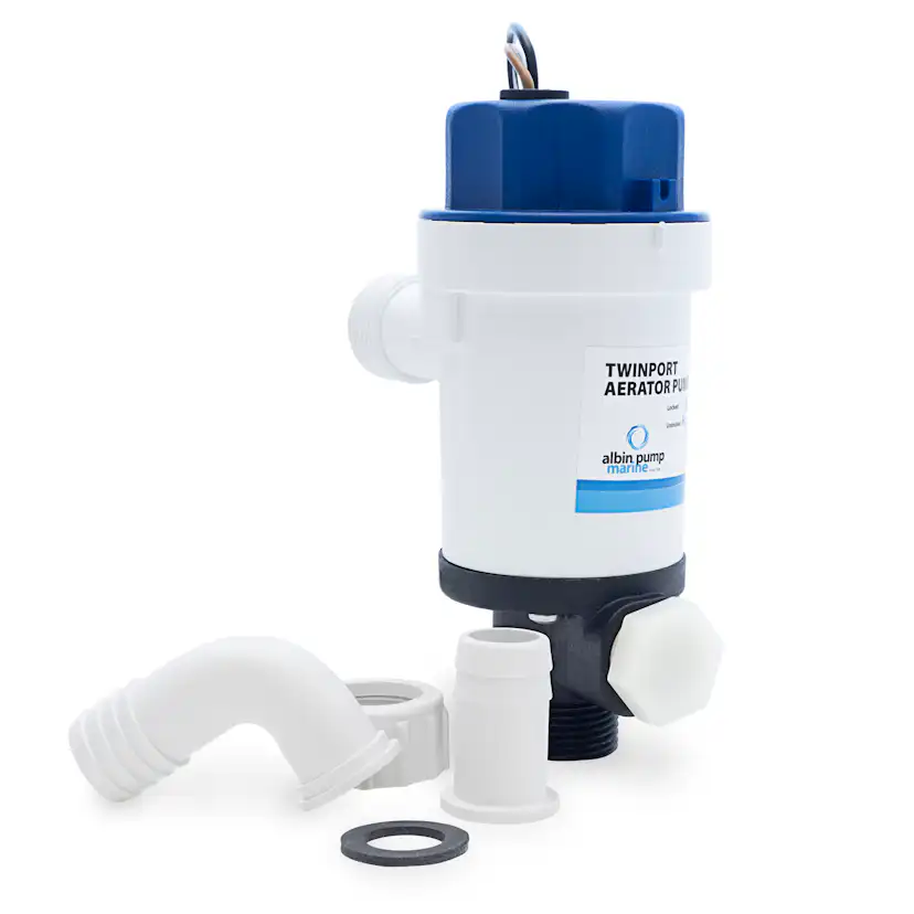 Pump Albin Group Marine Twinport Aerator 750 GPH 12V