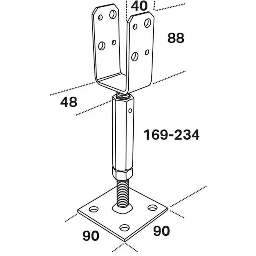 Stolphållare FAST CSAF