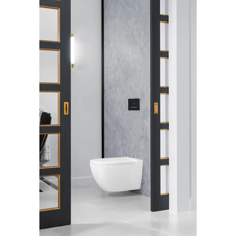 Spolknapp Villeroy & Boch ViConnect installationssystemen 92 Blankgrått glas