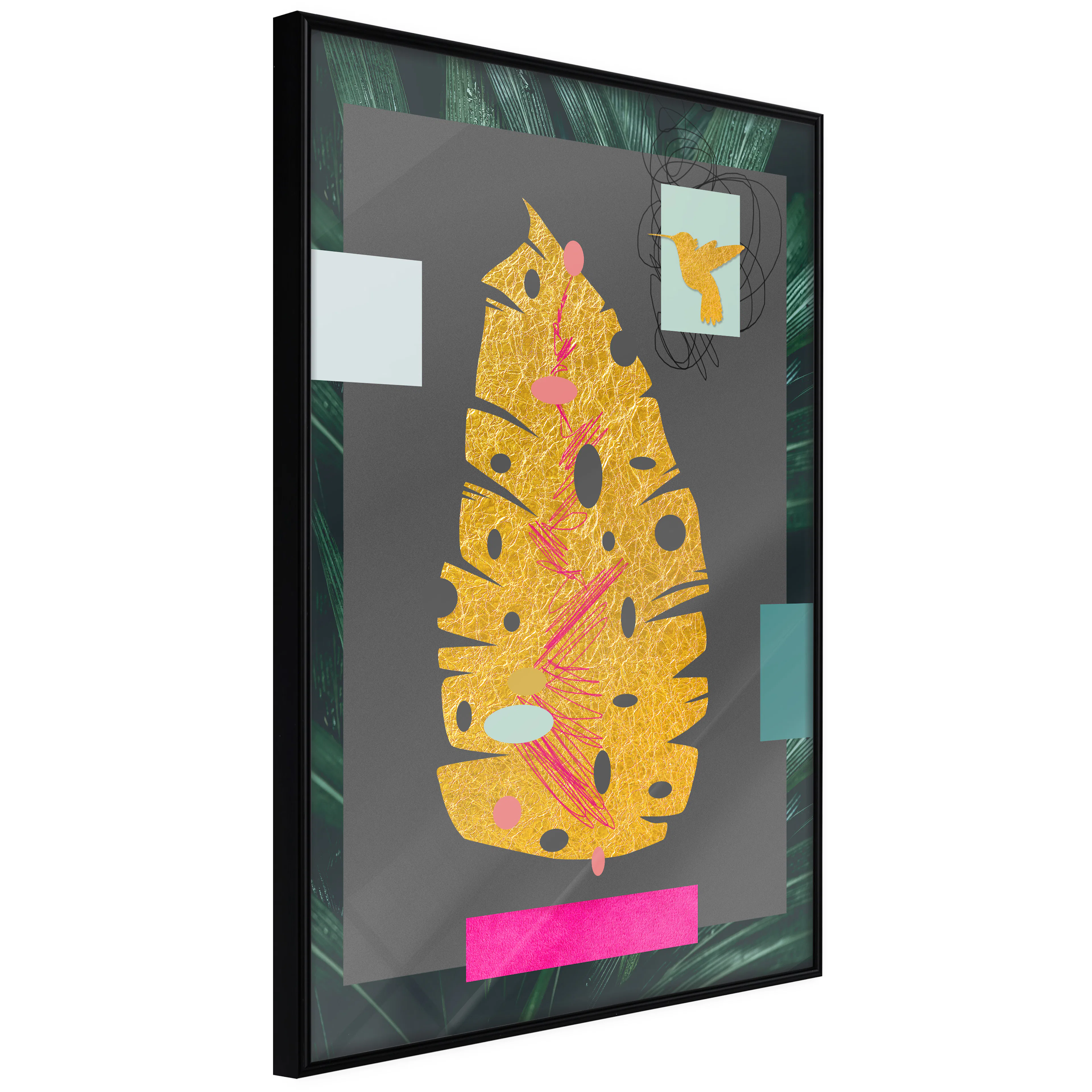 Affisch - Golden Leaf [Poster] 40x60 Svart ram, 40x60 cm