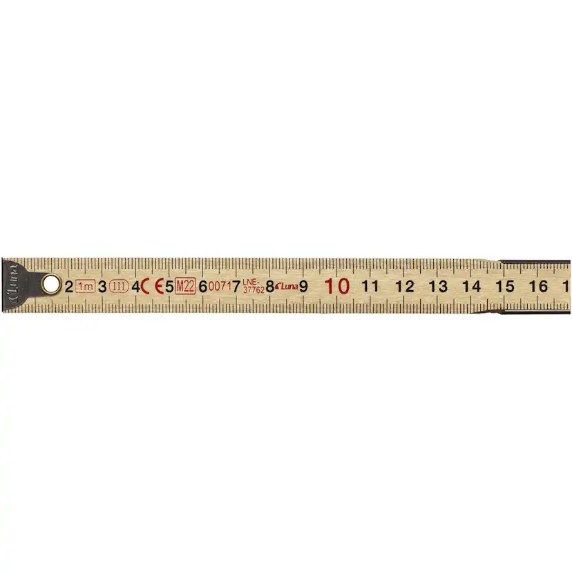 Meterstock Luna Tools mm Trä 1m