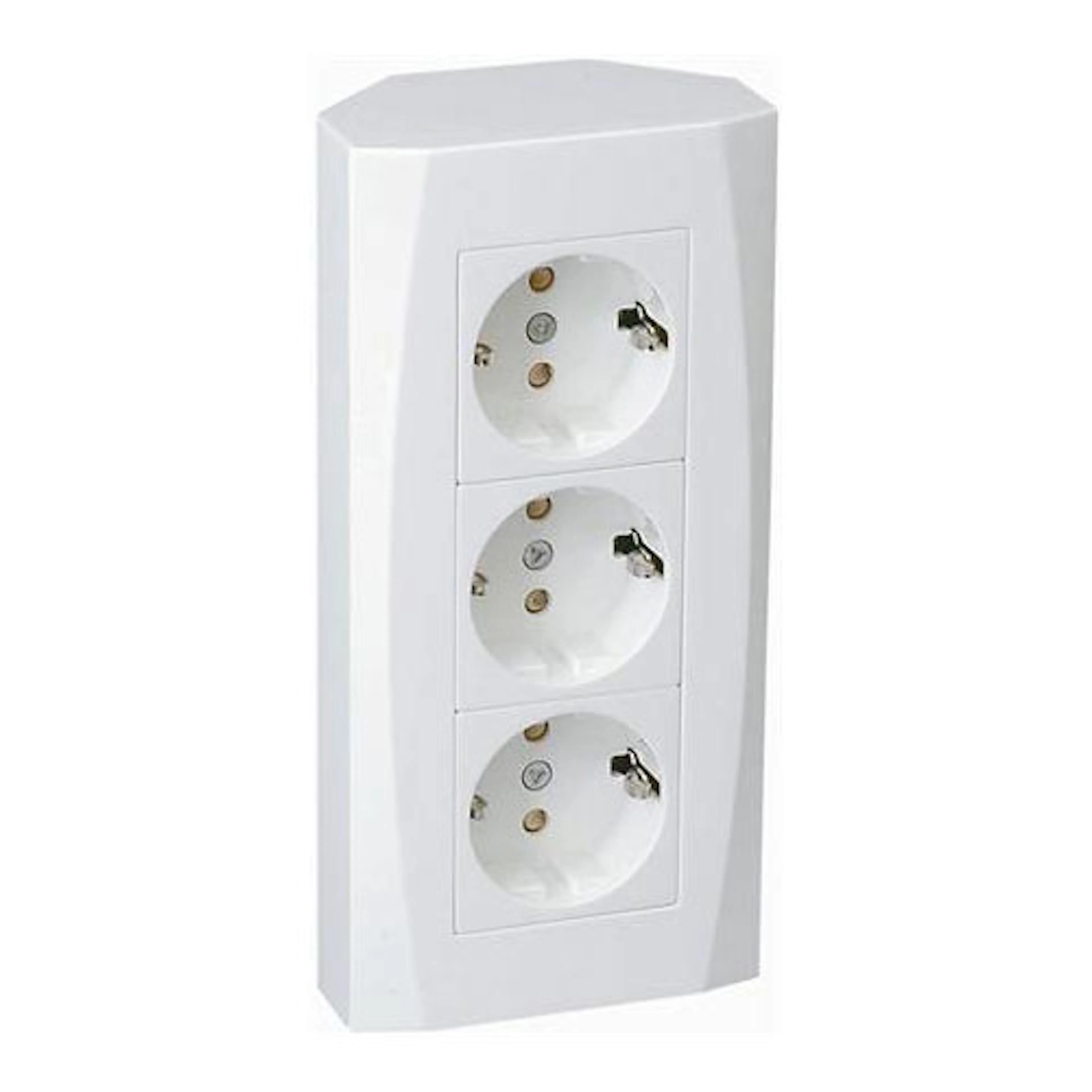 Vägguttag Malmbergs Nova Utanpåliggande 3-Vägs Hörndosa