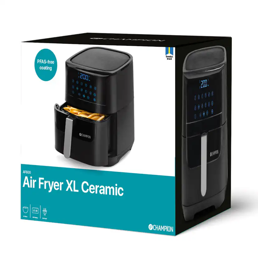 Air Fryer Champion XL Ceramic 5,5L 1800W AF600 Svart