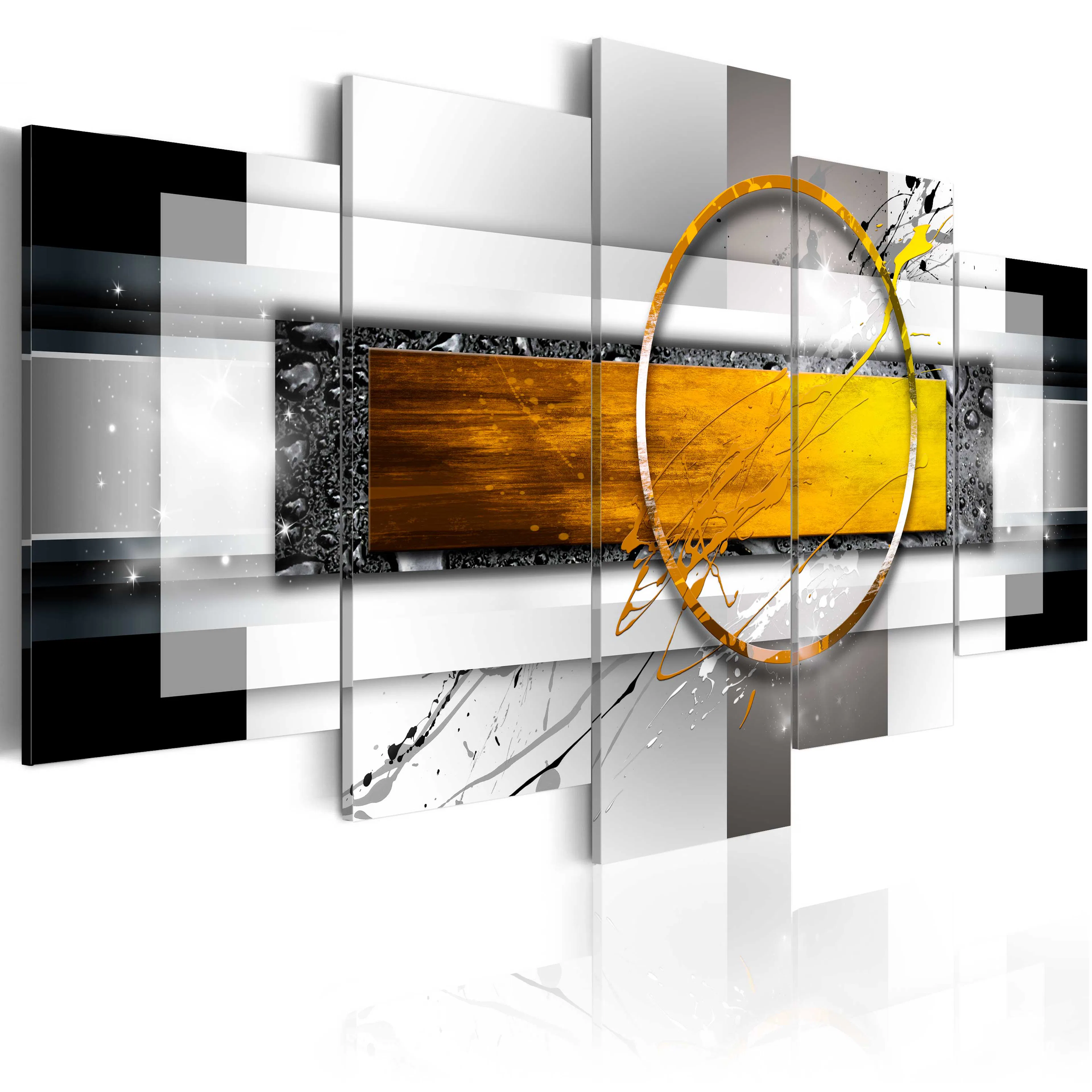 Foto på akryl - Golden Shot [Glass] 200x100 Mått: 200x100 cm