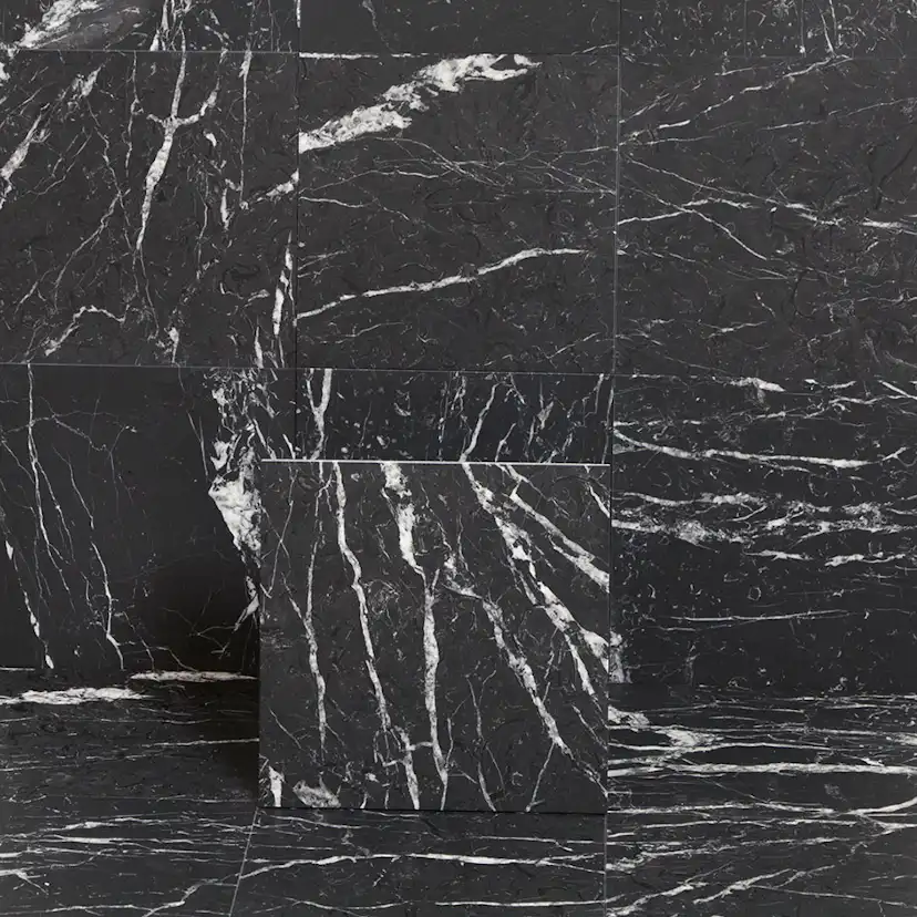 Marmor Arredo Nero Marquina Svart Matt 15x15 cm