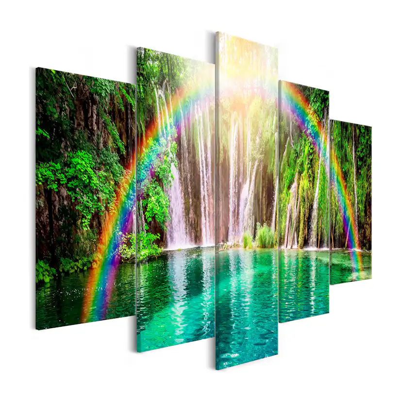 Tavla Arkiio Rainbow Time Wide 5 delar 225x100