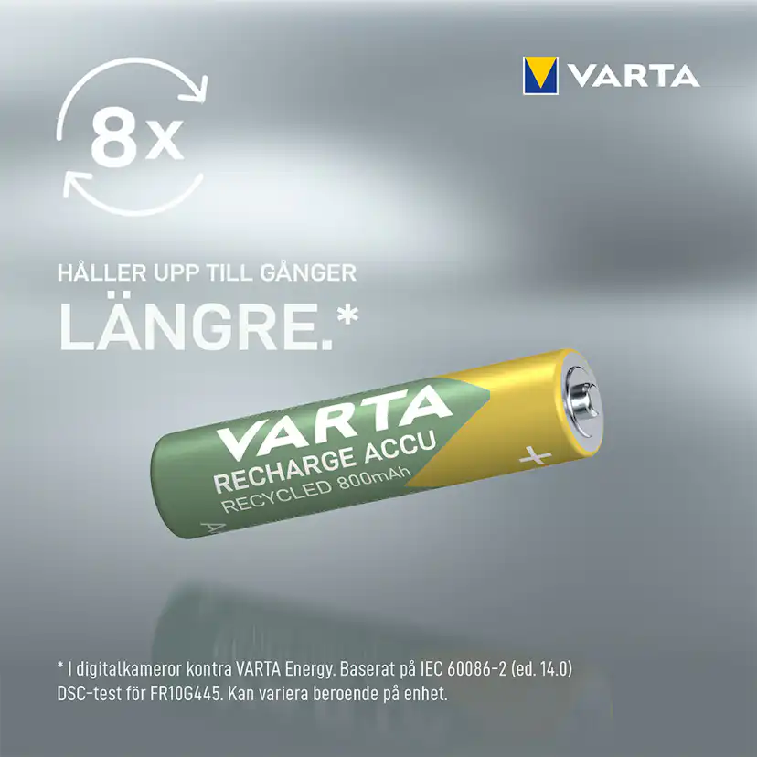 Batteri VARTA Laddningsbara Alkaliska AAA 800 mAh 4-Pack