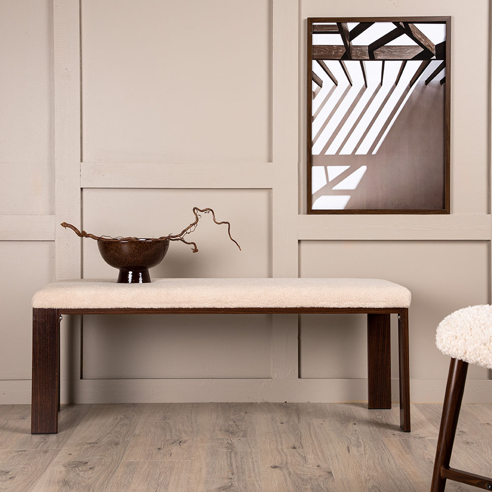Sittbänk Venture Home Chester Off White Rektangulär Bänk 120cm