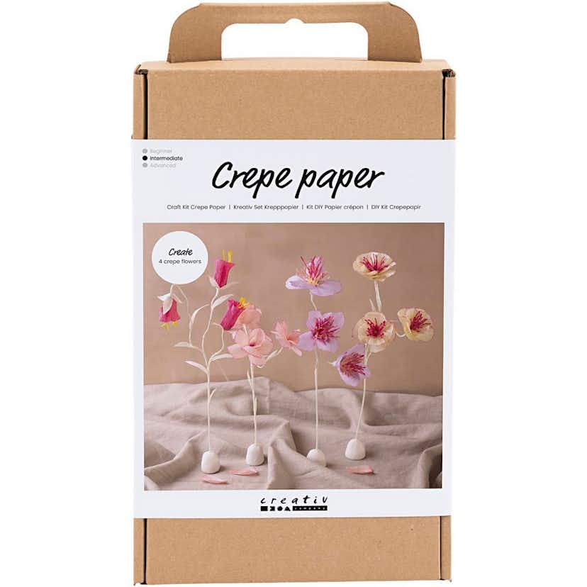 DIY-kit Creativ Company Kräppapper Blomma