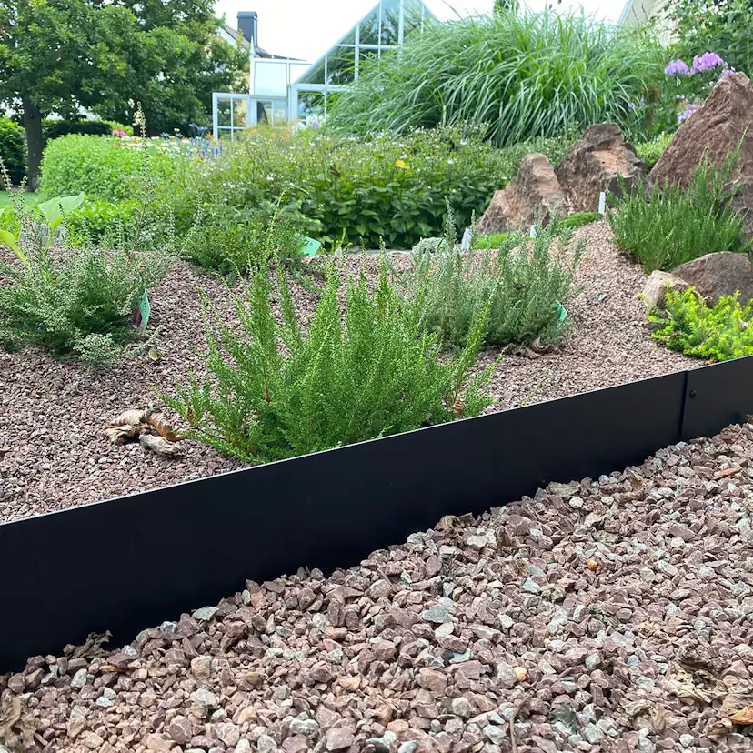 Planteringskant Flexigarden Svart 180 mm Skarvplåt