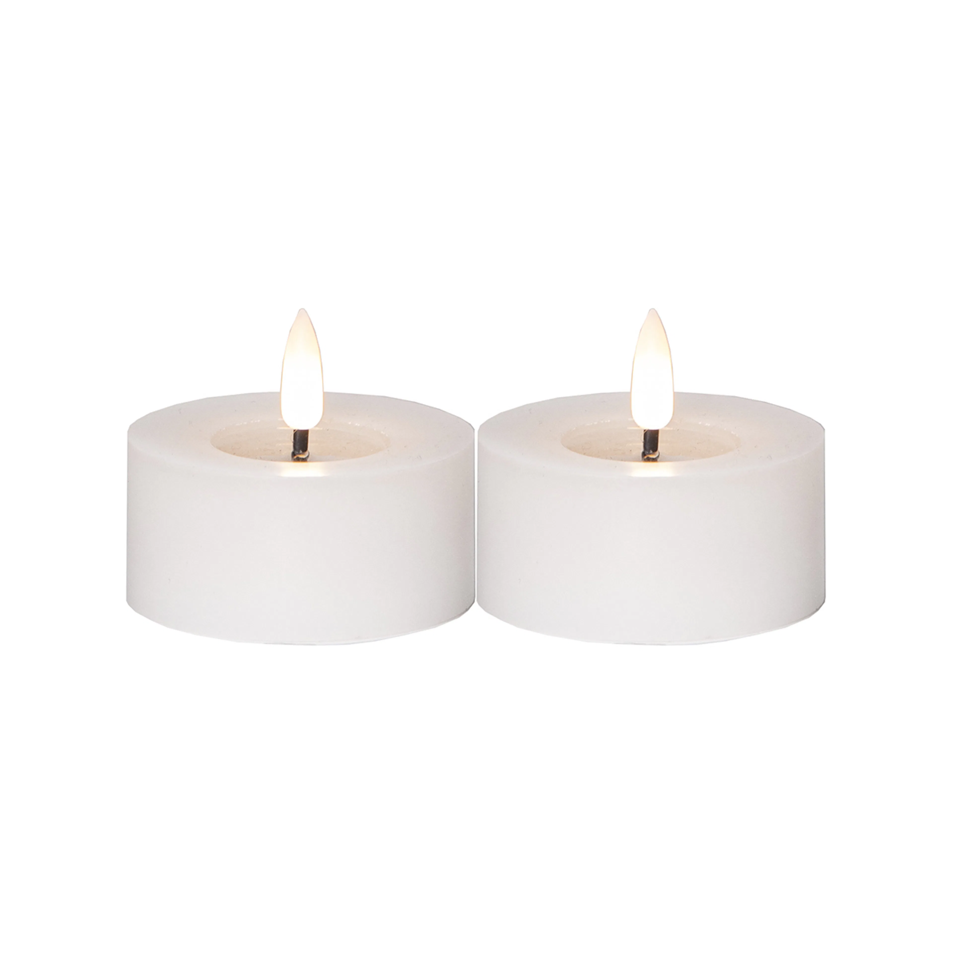 LEDVarmeljus2p Flamme Flow 7x5 cm White White