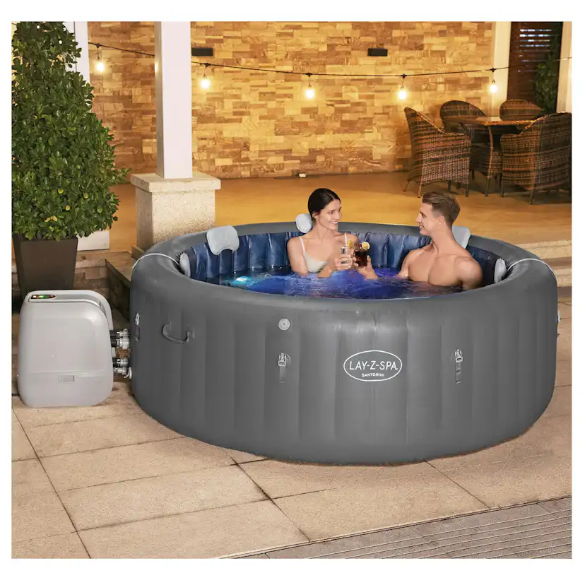 Uppblåsbart Spabad Bestway Lay-Z Santorini Hydrojet Pro