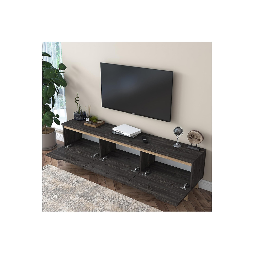 Mediamöbel In Living Virkesbo Svart/Brun TV-bänk 180cm