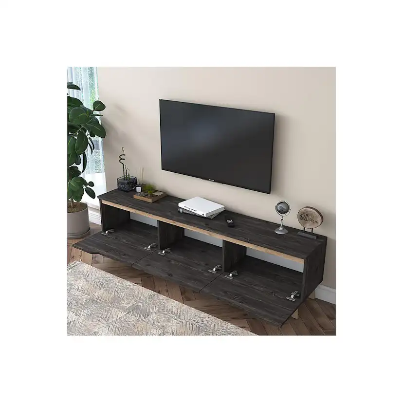 Mediamöbel In Living Virkesbo Svart/Brun TV-bänk 180cm